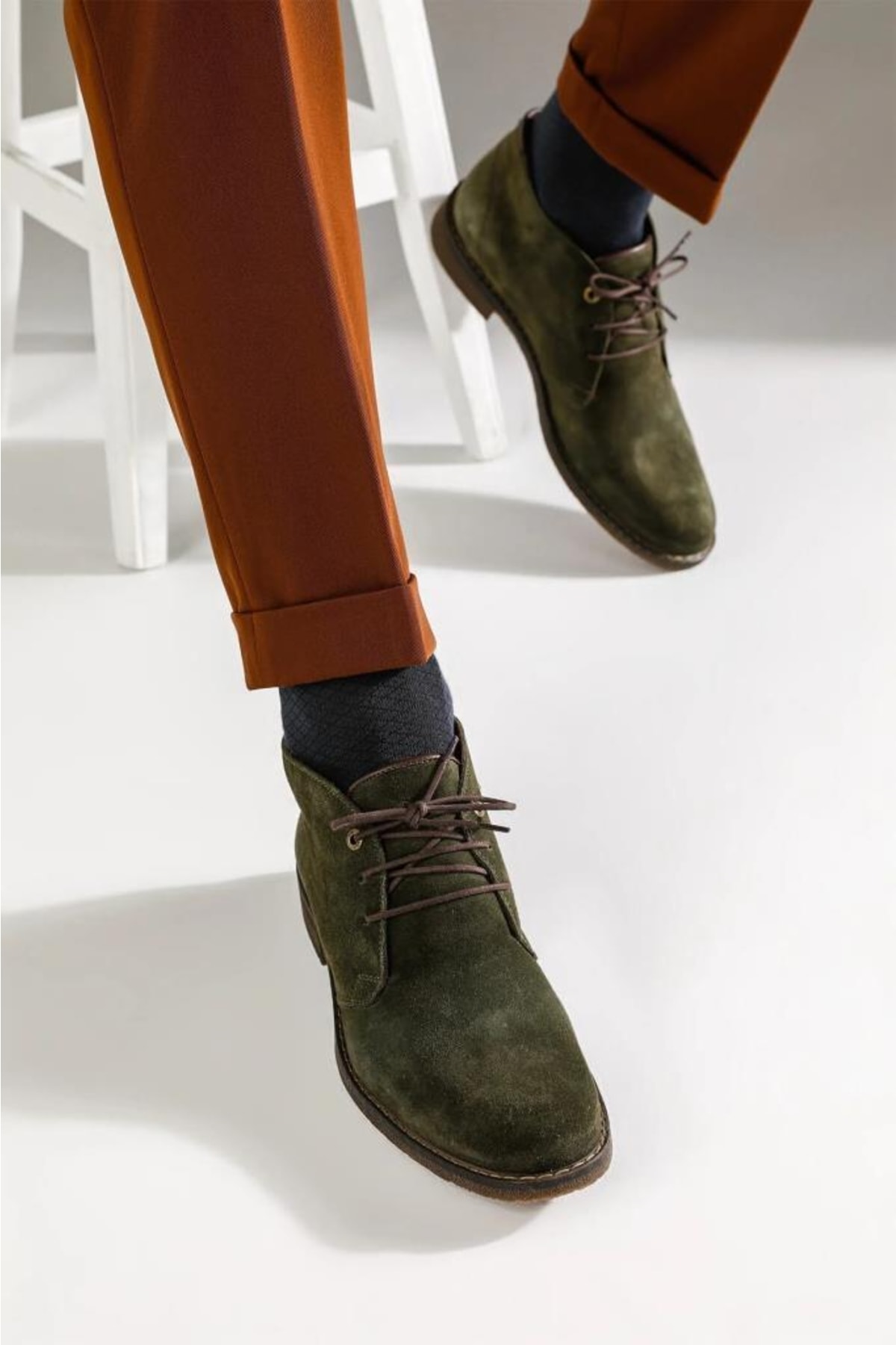 Nine West-101067726 حذاء رجالي من Agello 1 Pr كاكي نوبوك 8