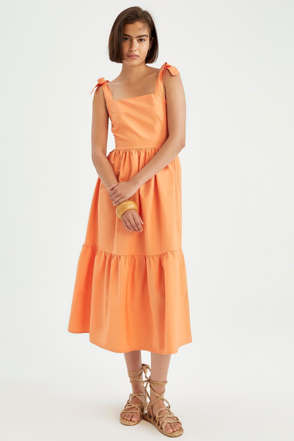 DeFacto Kleid Orange Smock-Kleid