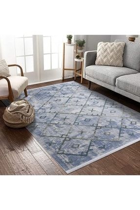 Halı Nakkaş Serisi 5022b Gri Özel Kabartmalı, Yıkanabilir, Dekoratif Kilim-80x200 LOUIS CASA CAPELLA NAKKAŞ 5022B GRİ