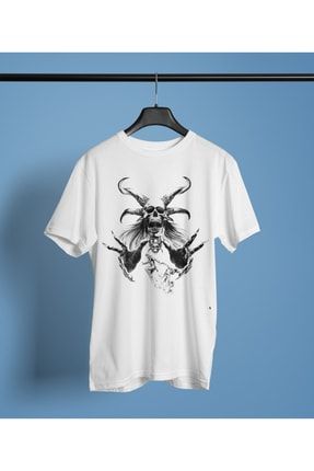 Hayalet Skull Kafatası Baskılı T-shirt Oversize Unisex Tişört Mo0n1o0vrs9z82