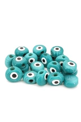 Danagöz Cam Nazar Boncuğu Özel Turkuaz 2,5 Cm Büyük Boy 8 Adet BNCK045