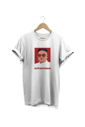 Rocketman Kim Jong Un Baskılı Oversize T-shirt FamousPpl2