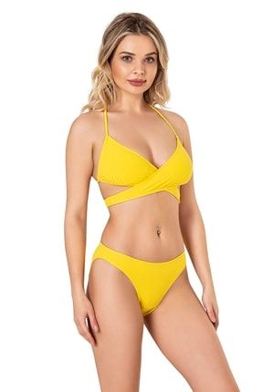 Kadın Dokulu Sarı Bikini Altı EP22135