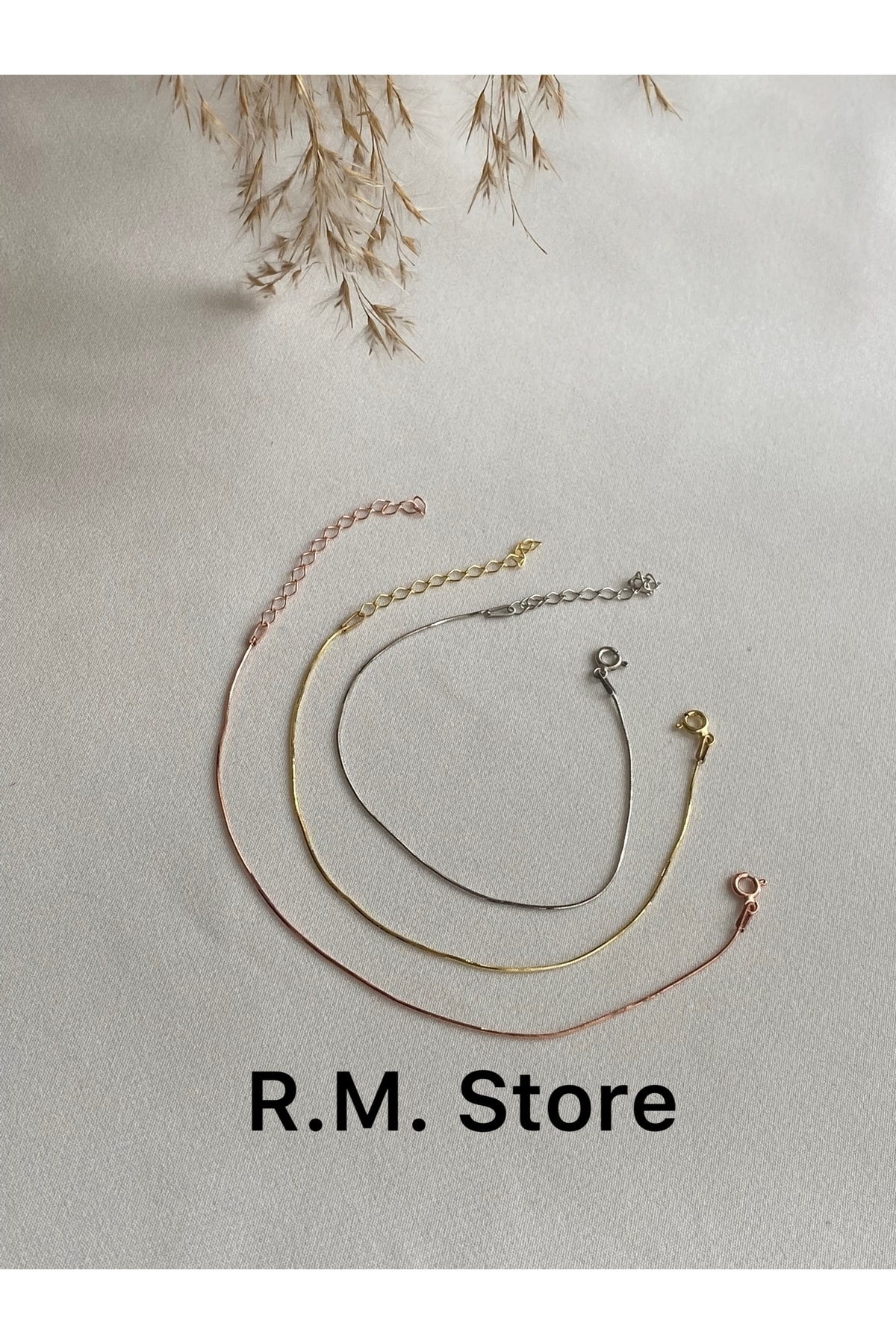 R.M. Store Mini Italyan Bileklik Rose Renk