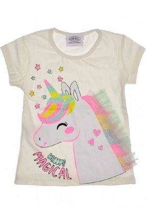 Kız Çocuk Üst Giyim T-shirt Unicorn kız t-shirt unicorn