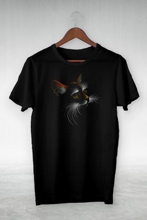 Kedi Suluboya Özel Tasarım Tişört C-02