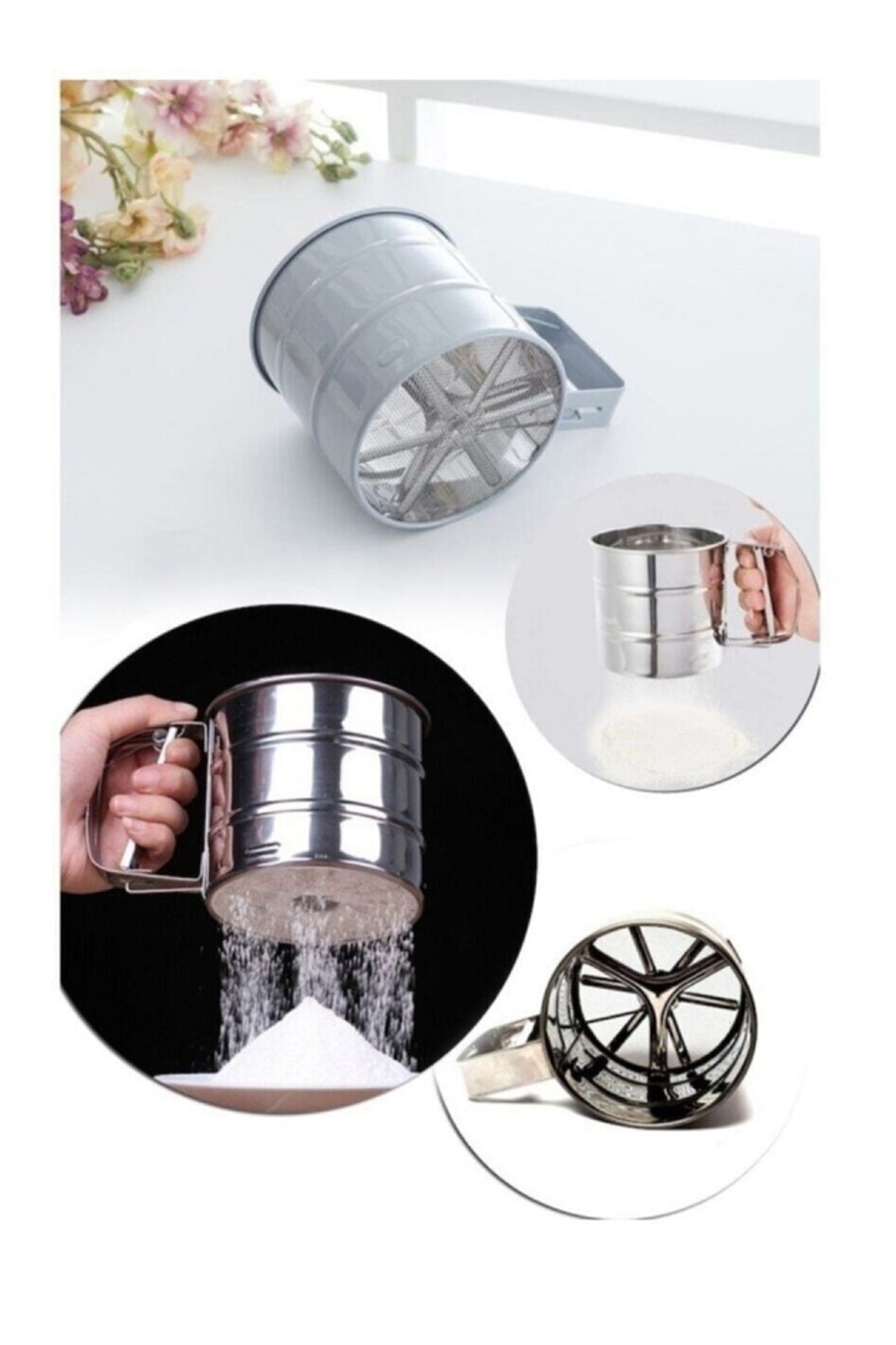 Sieve, Stainless Steel Flour and Sugar Sieve - 10.5 cm