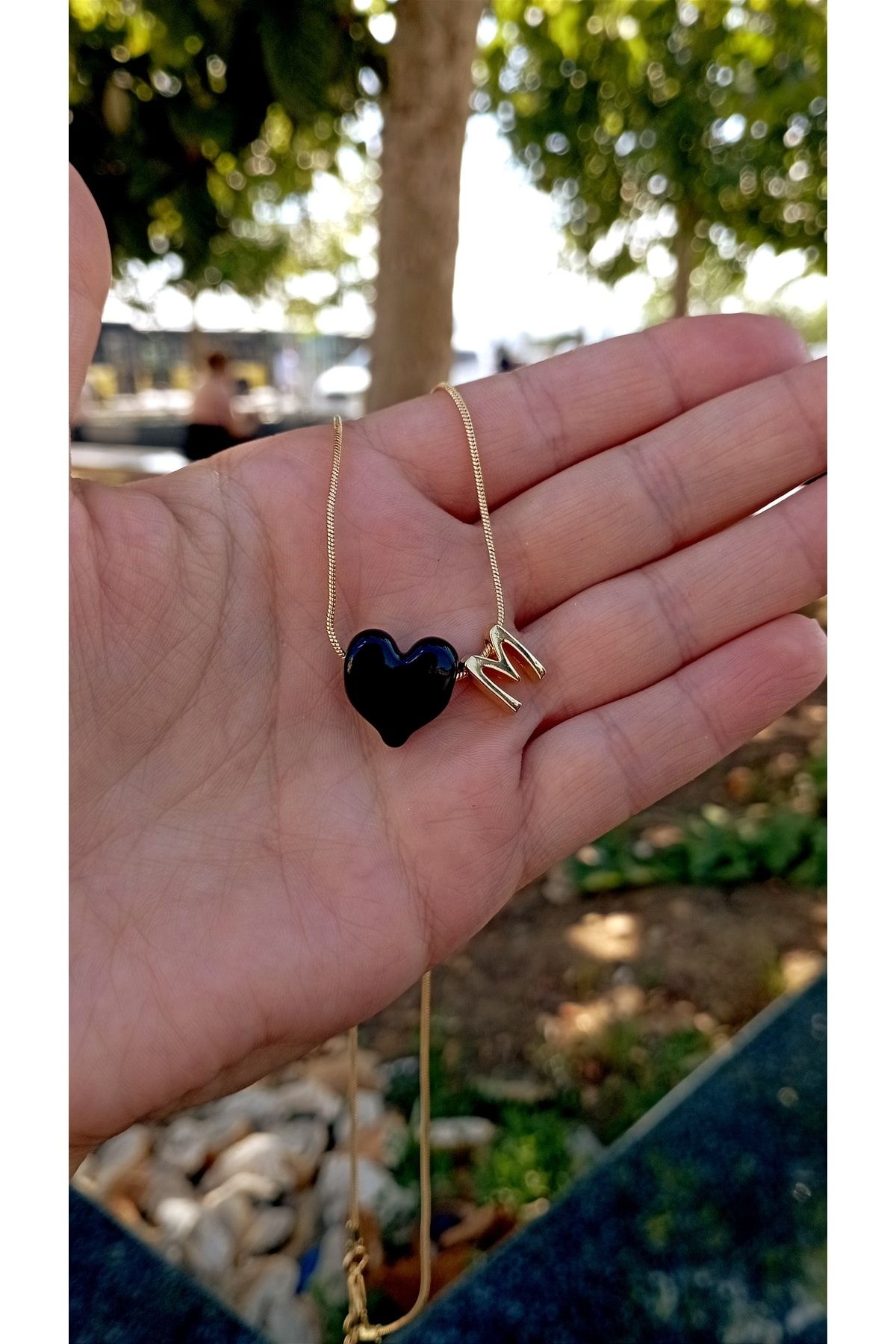 Black outlet heart pendant