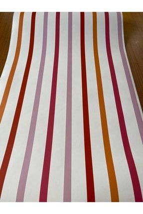 Renkli Çizgili Ithal Duvar Kağıdı (5m²) 56635246