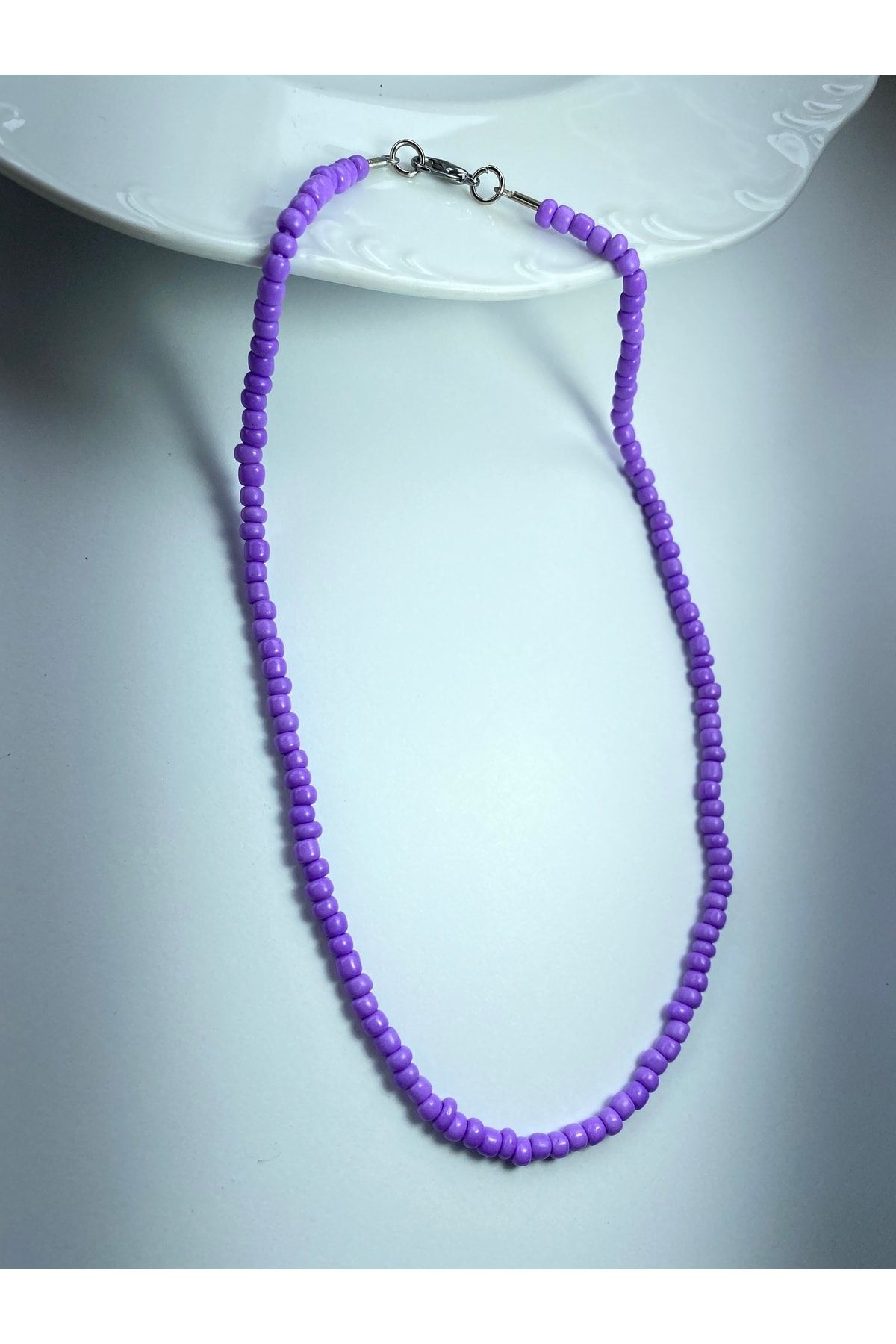 Purple deals beads necklace