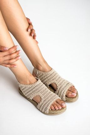 Kadın Dantel Detaylı Sandalet HLK01