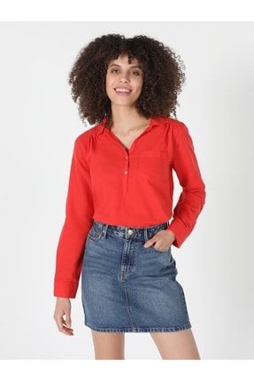 Regular Fit Kadın Kırmızı Bluz Uzun Kol .CL1058747_Q1.V1_CRL