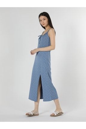 Slim Fit Baskılı Mavi Kadın Elbise .CL1059087_Q1.V1_BLE