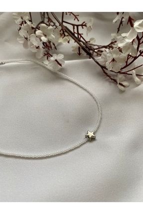 Yıldız Detaylı Kum Boncuk Kolye Kumbnckklye3
