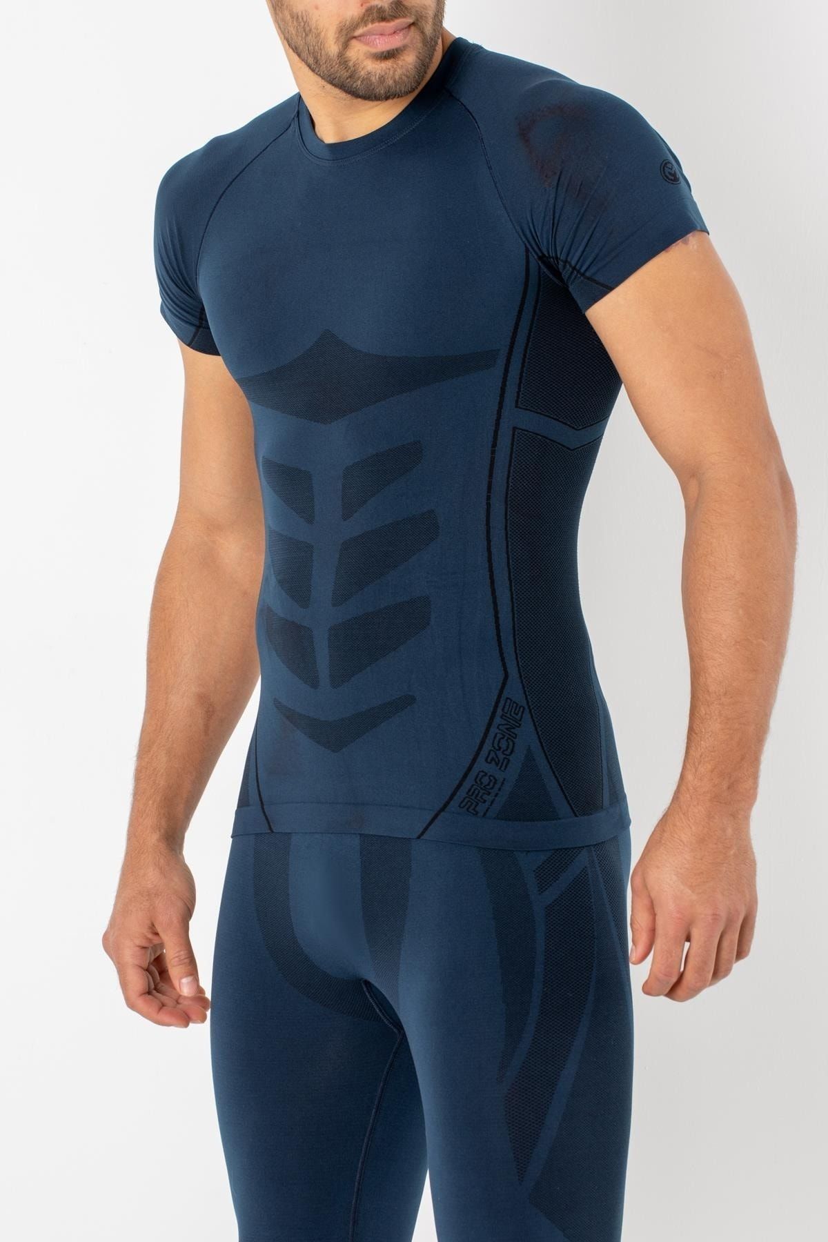 kingspearl Erkek Cool Dry Kısa Kollu Dikişsiz Spor Tişört VB8516