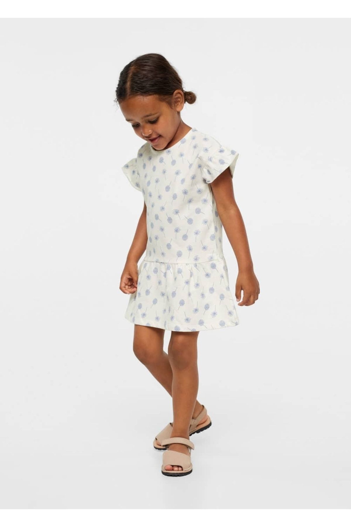 MANGO Baby لباس نخی طرح دار