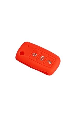 Silikon Anahtar Kabı- Volkswagen/jetta Kırmızı / Sypd52-1 A42460-1