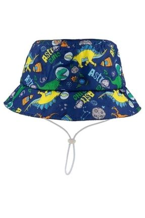 1-3 Yaşbebek Fötr Şapka, Boğazdan Bağlamalı - Ayarlı Dinozor Temalı Havuz & Deniz Kullanımına Uygun zzuzay