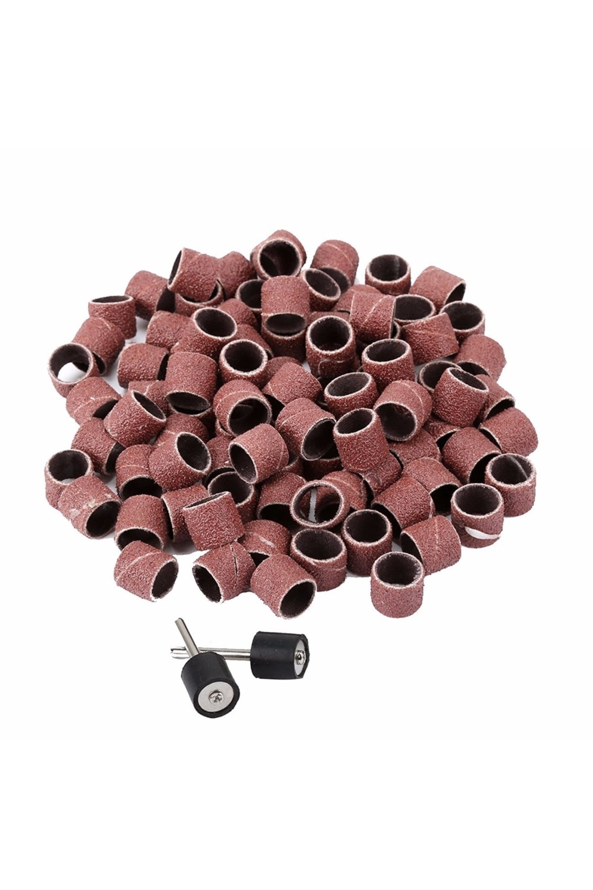 MertTools Hobi Yüzük Zımpara 6.4 Mm 100 Adet + 2 Aparat