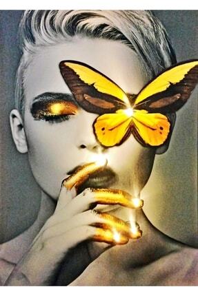 Genel Markalar Işıklı Ledli Kadın Tablo 65x45 Duvar Dekoratif Dekorasyon