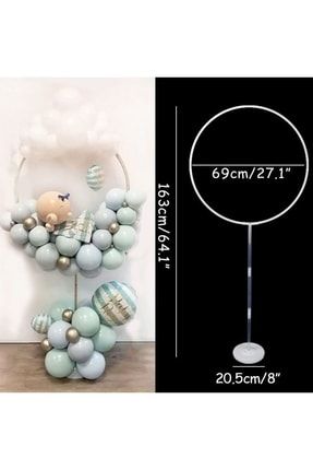 3 Lü Balon Süsleme Standı Yuvarlak Hulalop Model Ayakta Durabilen 160 Cm FKL01019