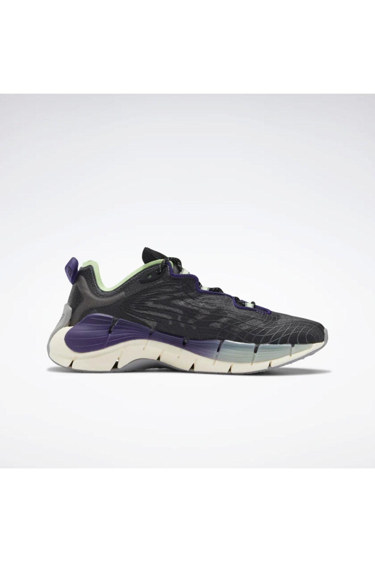 کتانی مشکی طرحدار بنددار لژ دار زنانه ریباک Reebok (برند انگلستان)