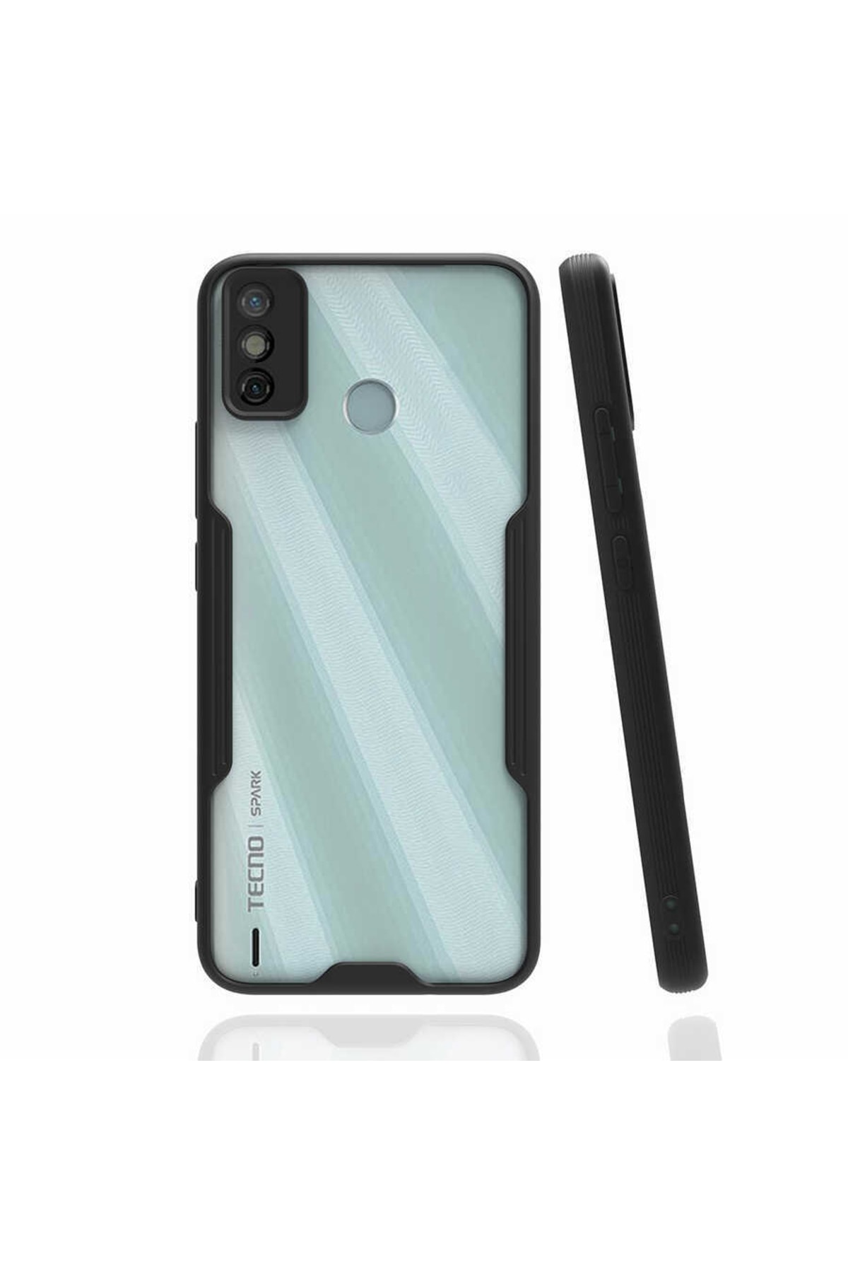 Case Compatible With Tecno Spark 7t Colorful Edge Perfume Tpu Silicone Black