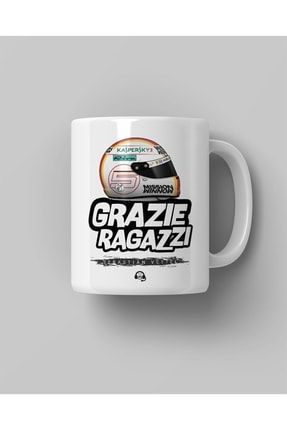 Sebastian Vettel Grazie Rogazzi Baskılı Beyaz Kahve Kupa Bardak ZEP6014