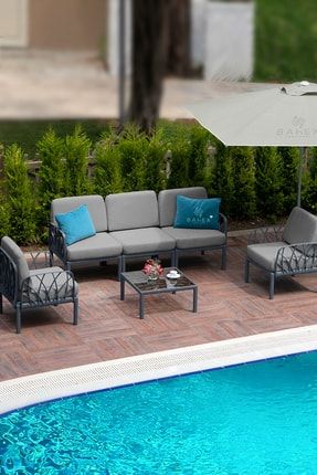 Garda Modüler Sofa Bahçe Oturma Grubu 3'lü Set Luxury Outdoor GARDA3LUSET