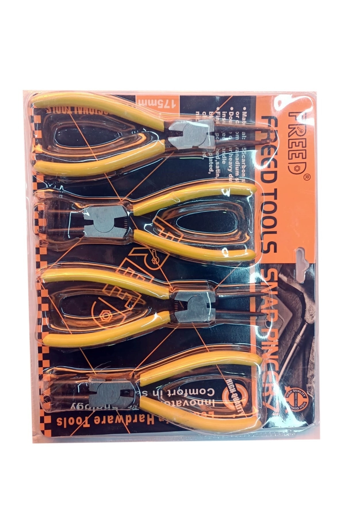ARIK Freed Tools Freed 7" 175 Mm 4 Parça Seğman Pense Takımı Freed
