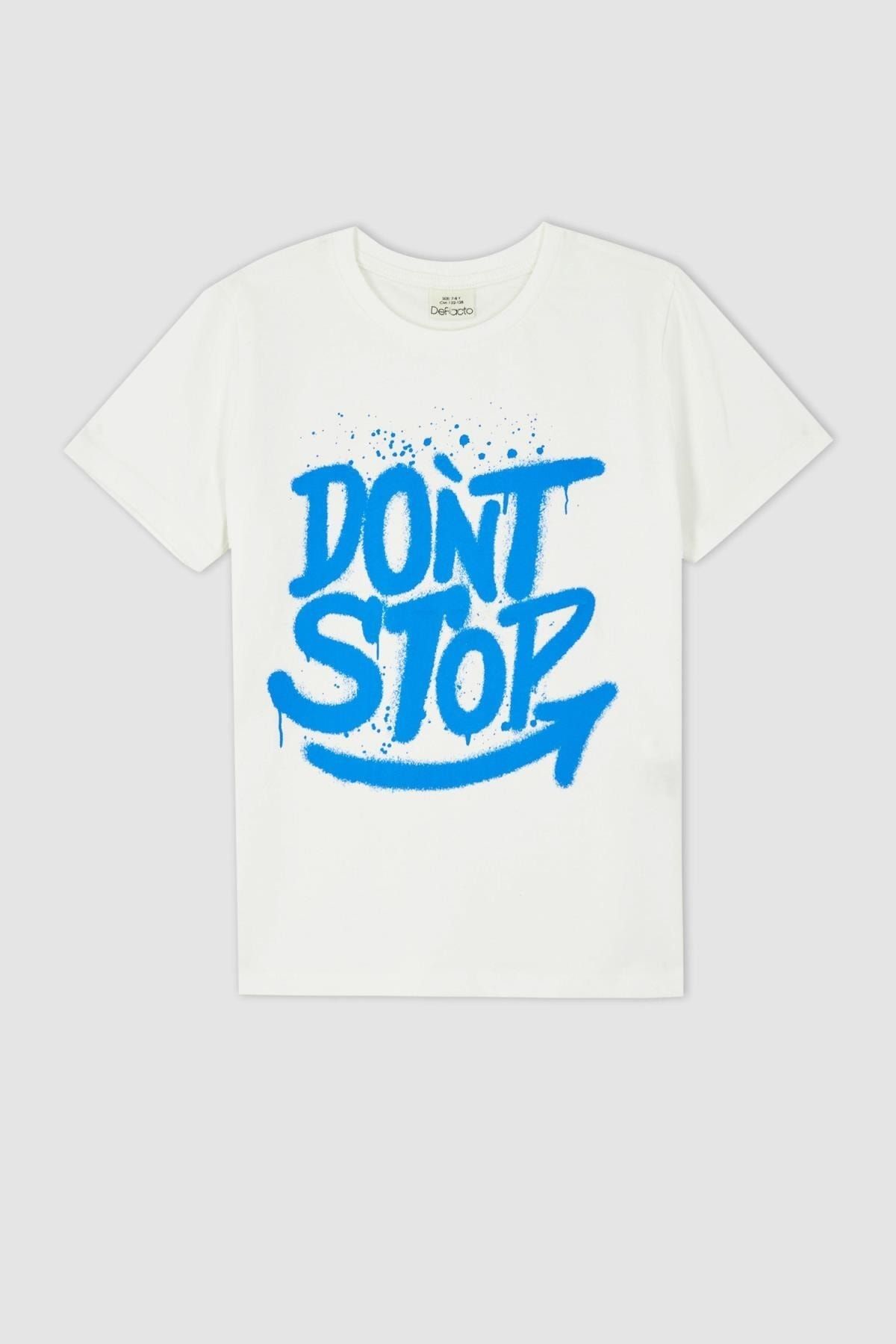 DeFacto T-Shirt Weiß Regular Fit