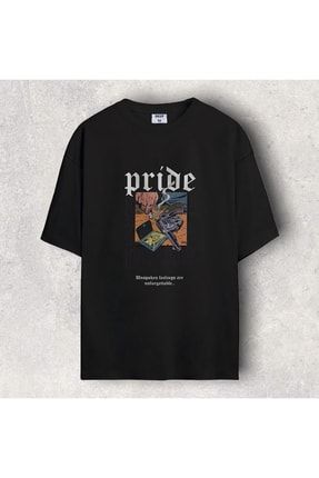Oversize Pride Smoke Baskılı T-shirt DQPride