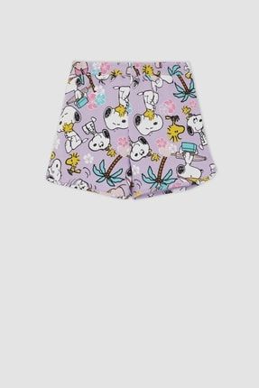Kız Çocuk Snoopy Sweatshirt Kumaşı Şort X5655A622HS