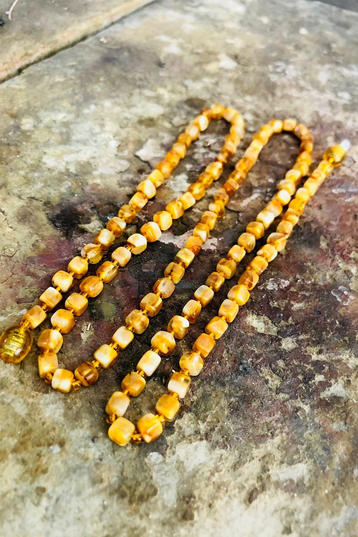 Redstone Store-Cube Cut Original Drop Amber Necklace 4
