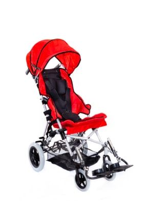 Kırmızı Engelli Pediatrik Baston Pusetli Tekerlekli Sandalye TYC00483543268