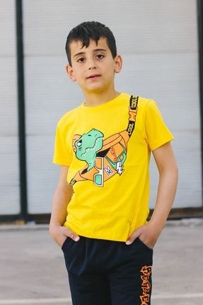Cool Dinozor Baskılı Trend Erkek Çocuk T-shirt 1722088