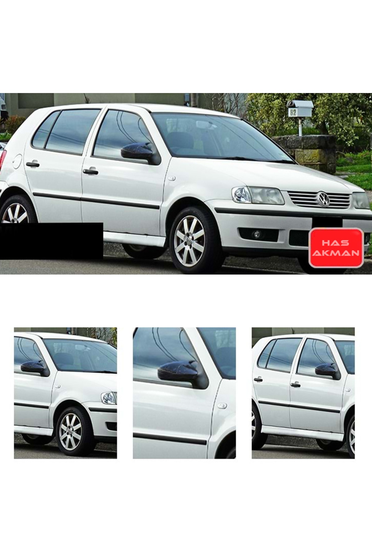 HasAkman Vw Polo Mk3 6n2 Batman Yarasa Ayna Kapağı Piano Black 1999 2000 2001