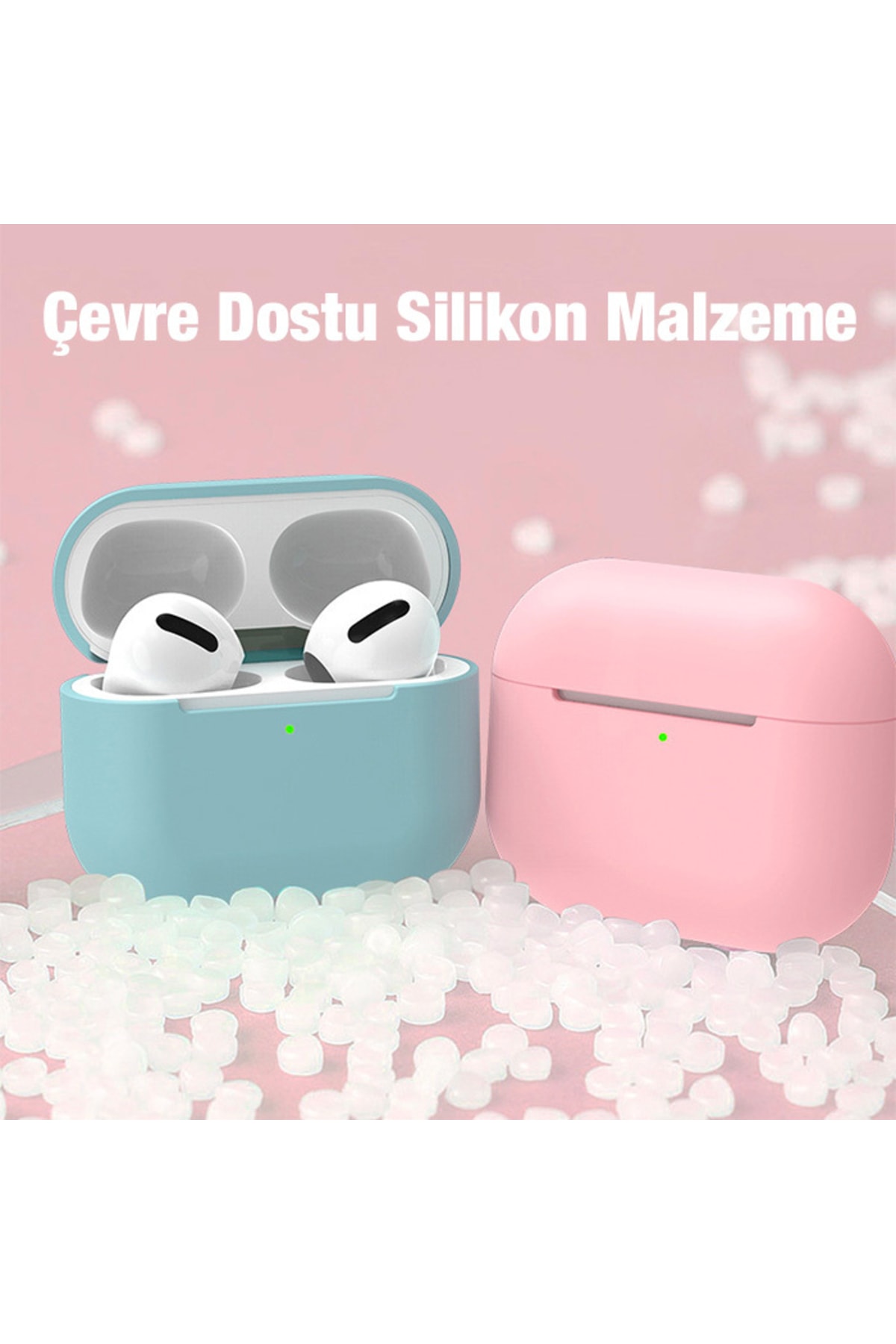 3 Için  Ultra Ince Koruma Silikon Kulaklık Kılıfı Pembe 3