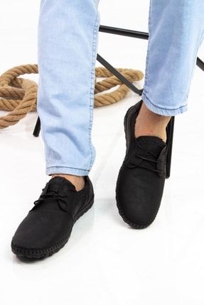 Bağcıklı Rahat Taban Erkek Ayakkabı Siyah C4-S0001-00001