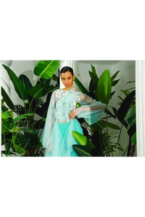Özel Tasarım Couture Dream Evening Dress Green Rheme-52