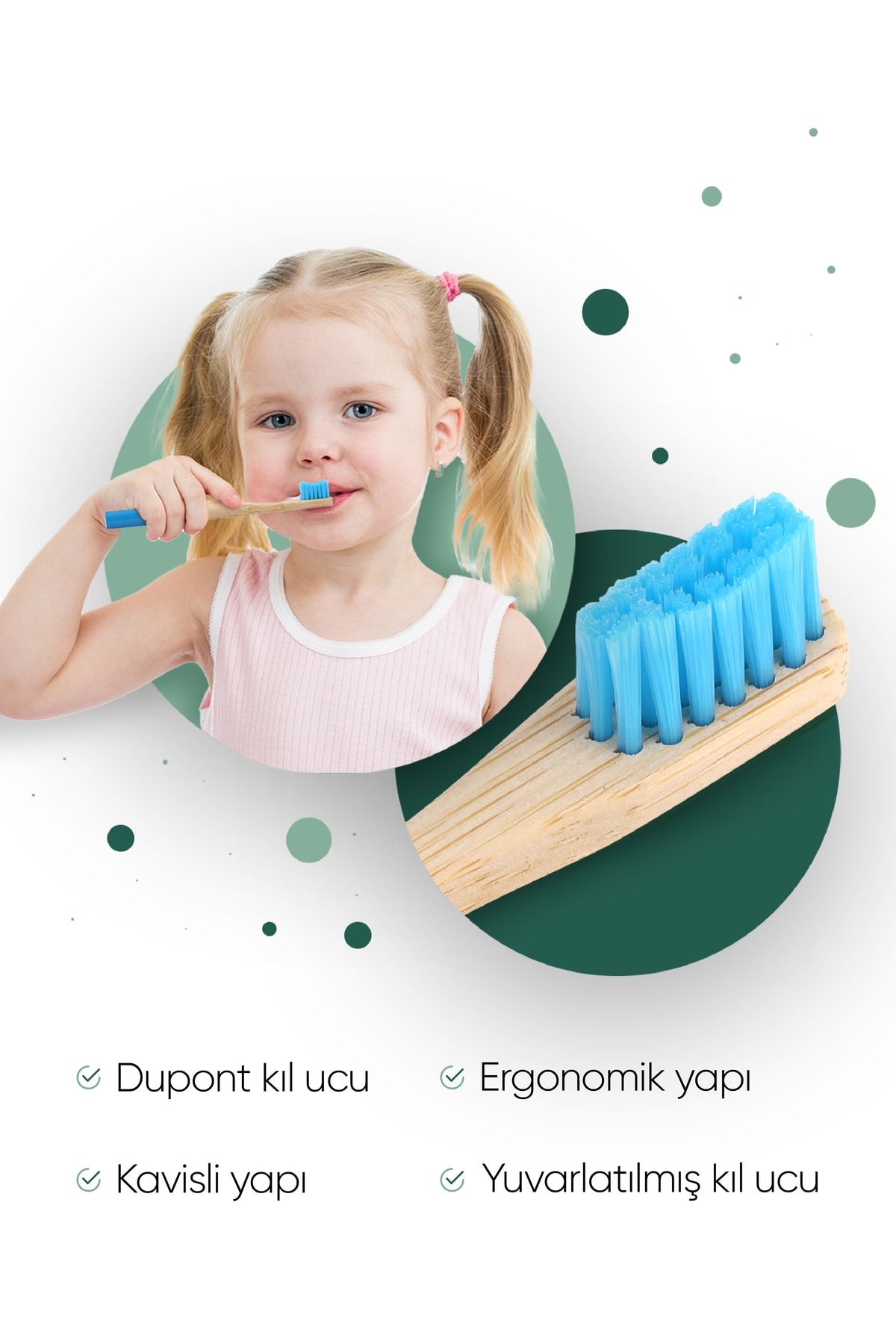 TBRUSH-فرشاة أسنان للأطفال من الخيزران النباتي - ناعمة - زرقاء - خالية من البلاستيك 5