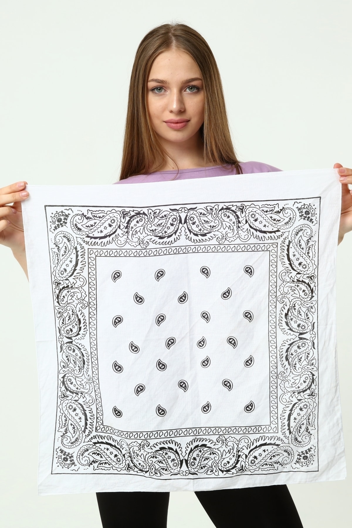 Etnik Desenli Bandana Fular Kafa Bandı Unisex 5