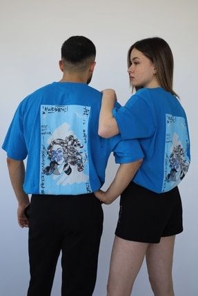 Unisex T-shirt Mavi yeni
