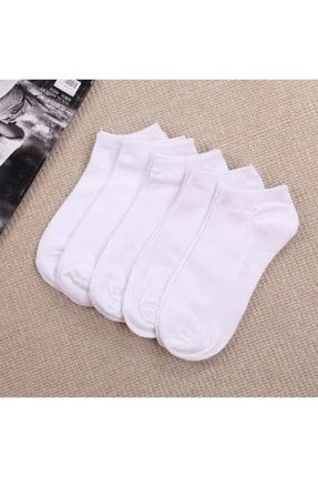 Unisex Yazlık Patik Çorap 5 'li Extra Rahat Beyaz BGK-123699