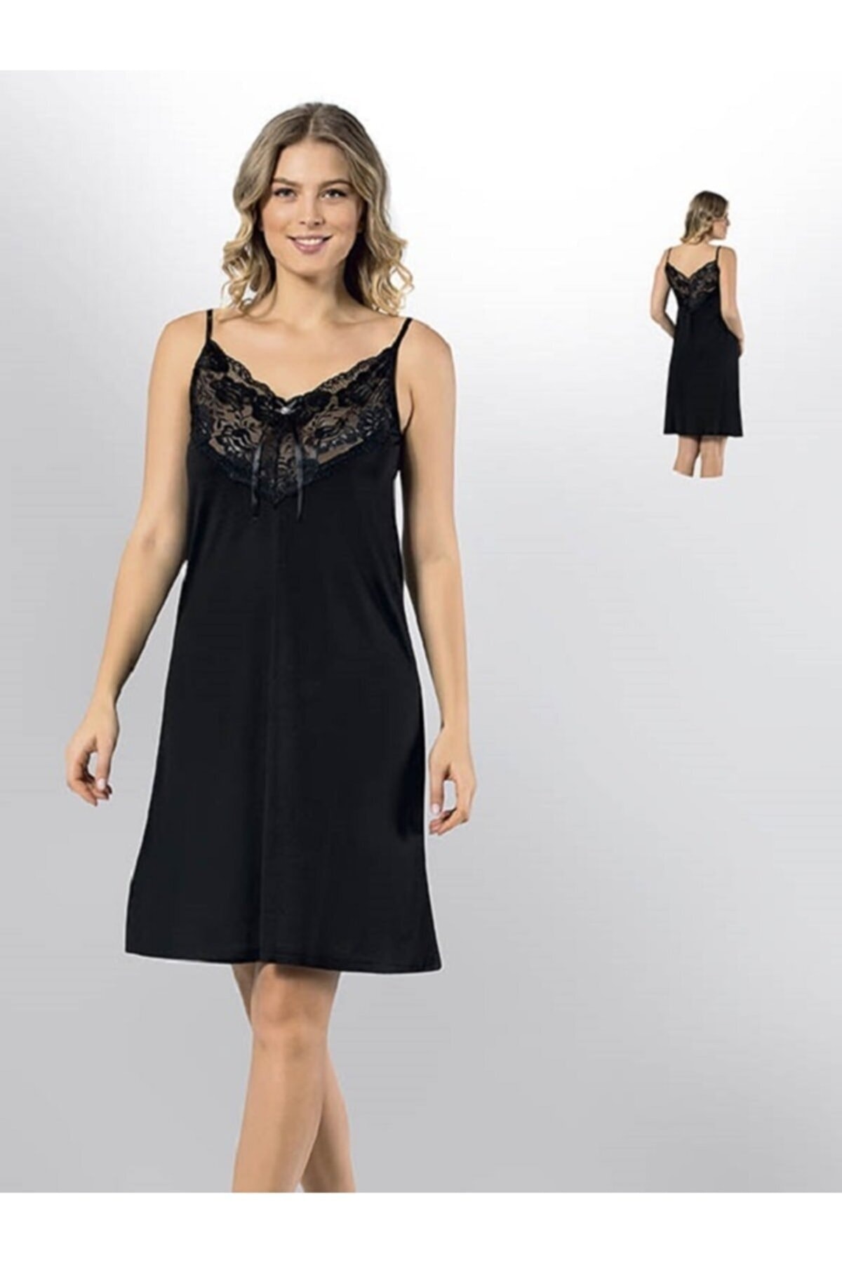 Genel Markalar Kadın Askılı Penye Gecelik