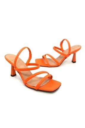 Ince Topuklu Kadın Terlik-sandalet Ayakkabı BYZAYK8978