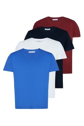 Oregon Slim Dar / Slim Mavi / Beyaz / Lacivert / Bordo 4'lü T-shirt OREGON22042022