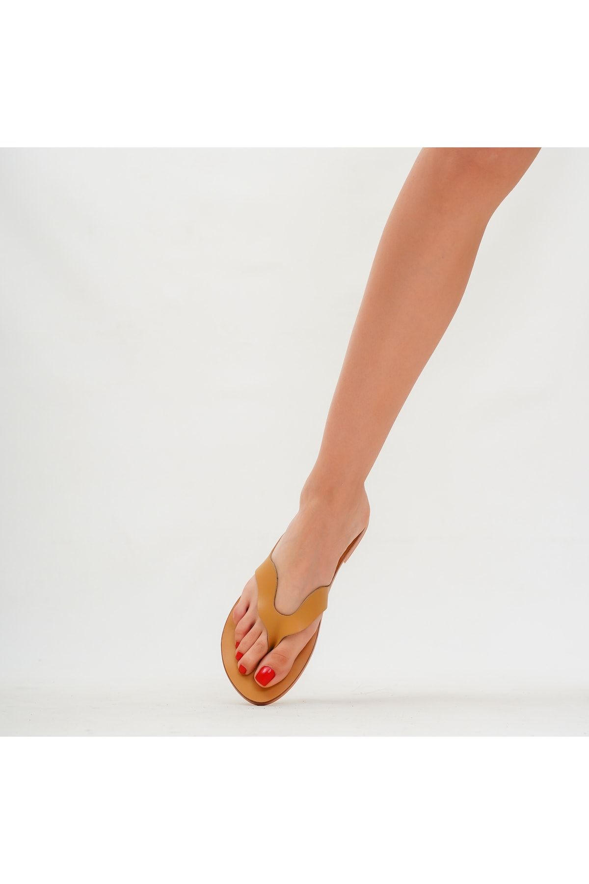 دمپایی نود زنانه چرمی دست ساز 4300 DaphneSandals