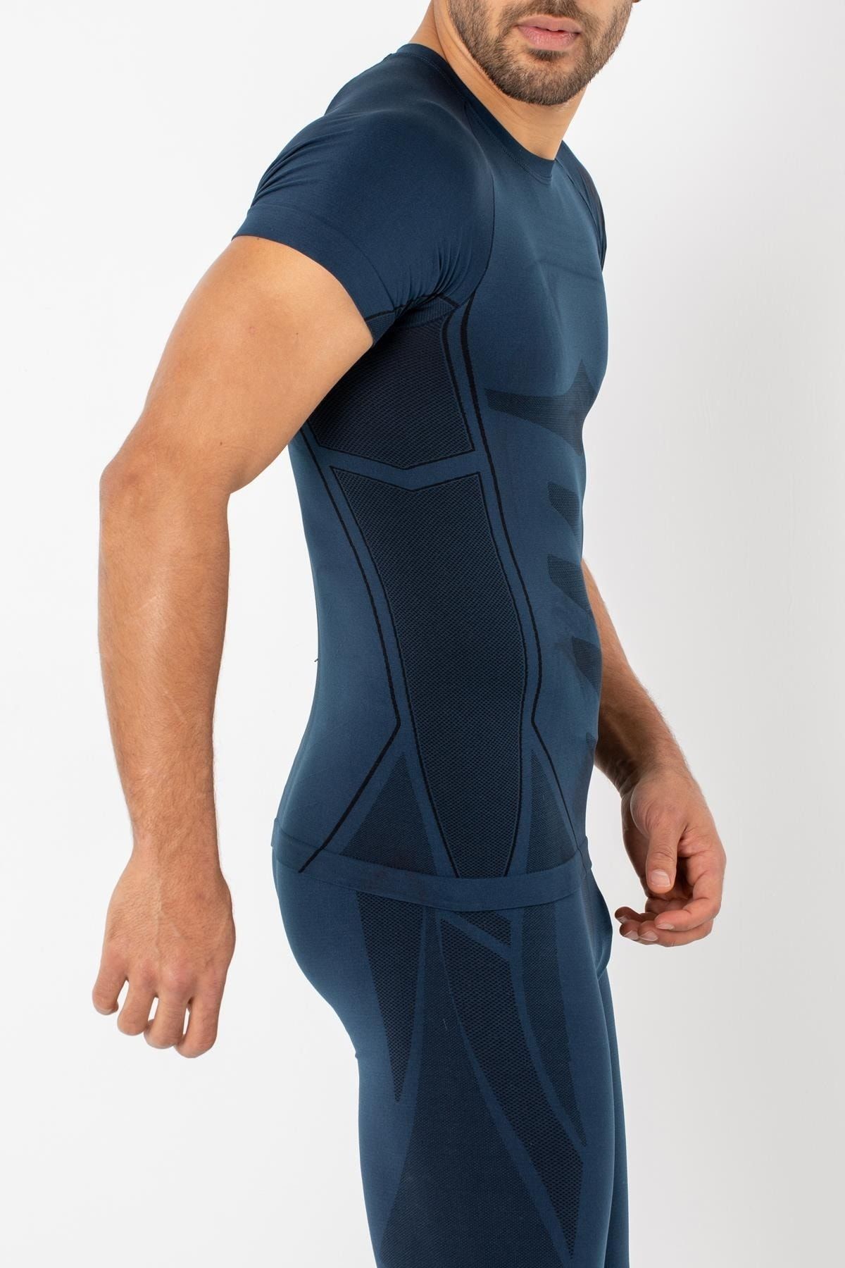 kingspearl Erkek Cool Dry Kısa Kollu Dikişsiz Spor Tişört VB8516