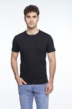 Erkek Pamuklu Kısa Kollu Renkli T-shirt - 421